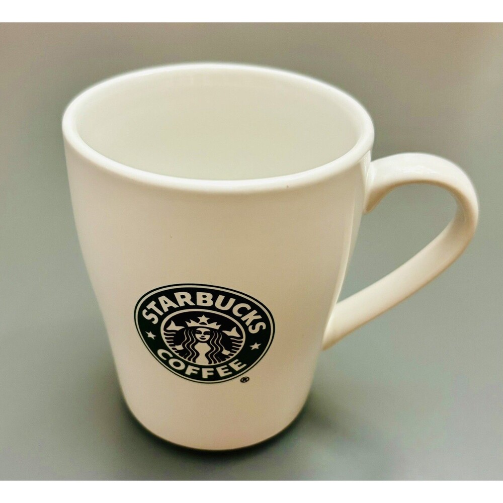STARBUCKS Coffee Mug Cup 8 oz Classic Mermaid Logo Restaurant White Ceramic 2007